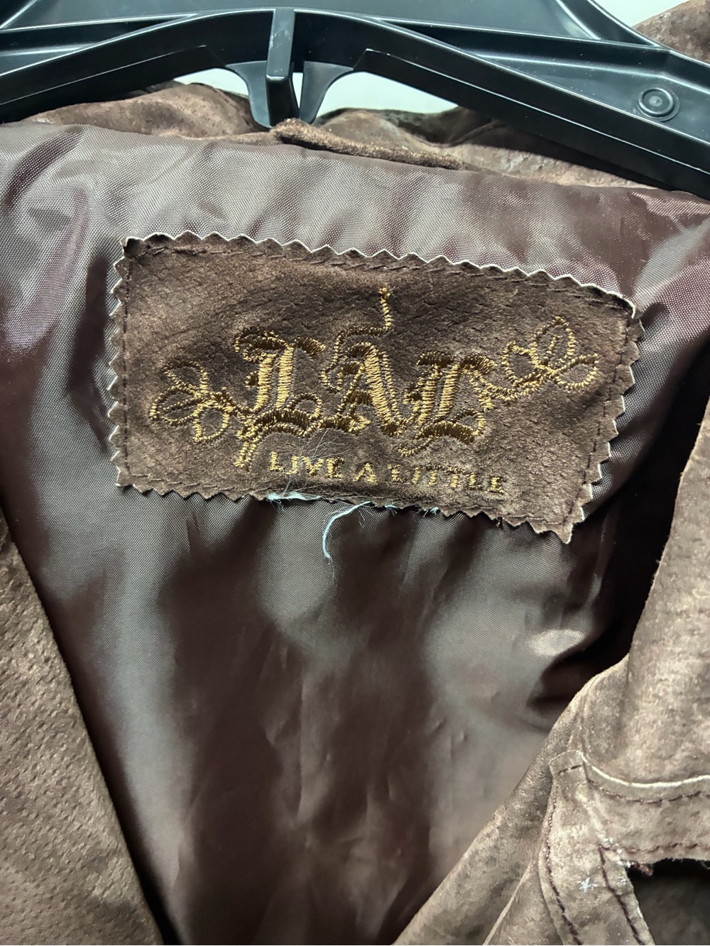 Retro Suede Button-Front Brown Women's Jacket - Picture 8 of 8